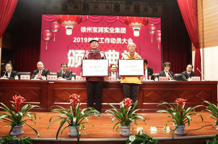 开云手机登录界面2019年度工作动员大会---集团公司领导为先进单位和先进个人代表颁奖