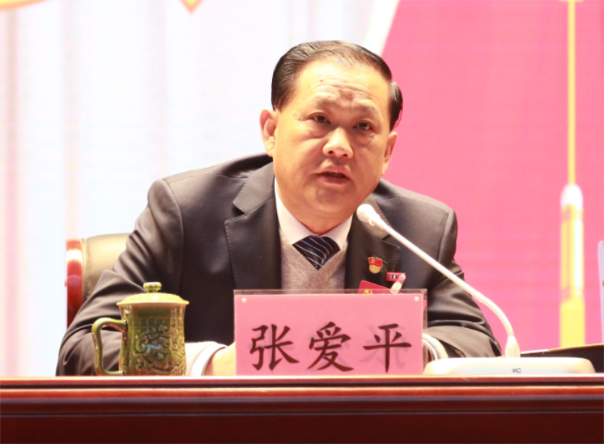 张爱平同志宣读中共开云手机登录界面第一届党委成员分工及纪委成员分工